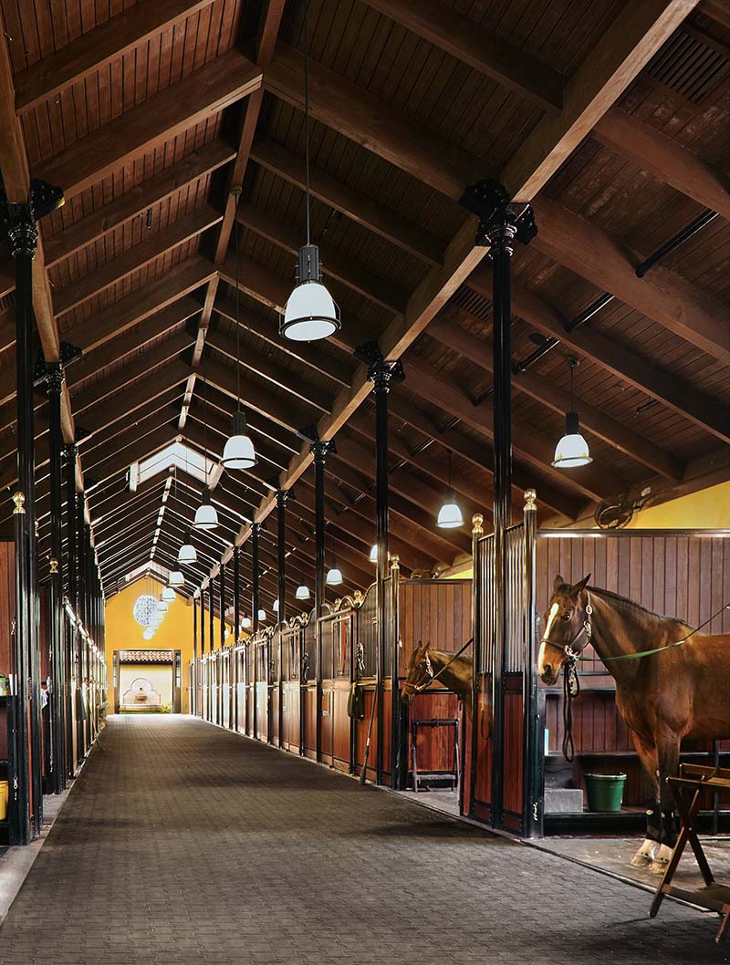 Palladian farm, Wellington, Florida, horse stables, fountain