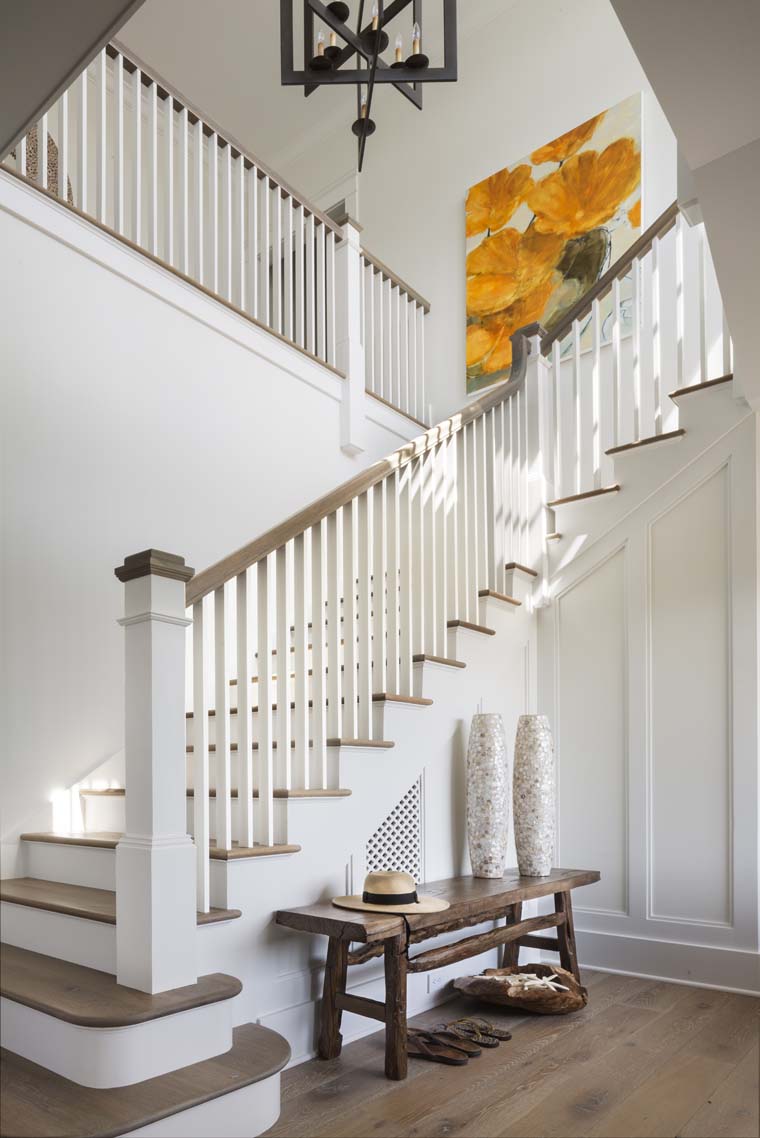 Stair hall entry, transitional